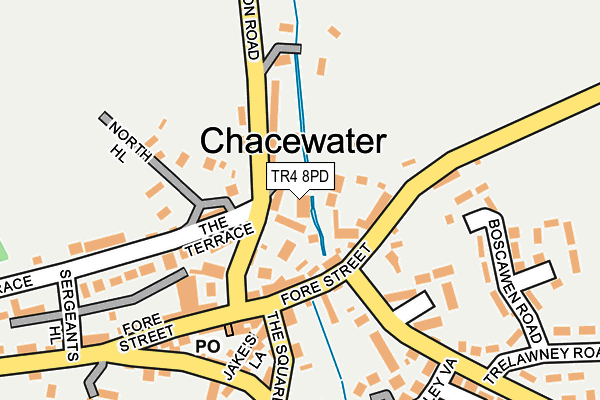 TR4 8PD map - OS OpenMap – Local (Ordnance Survey)