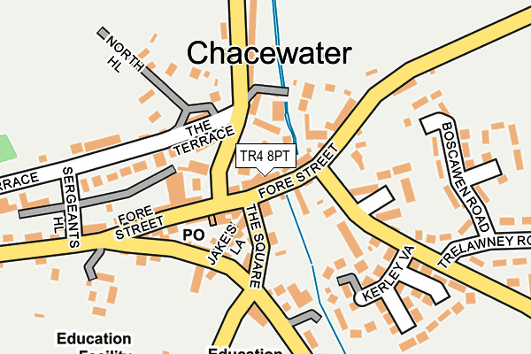 TR4 8PT map - OS OpenMap – Local (Ordnance Survey)