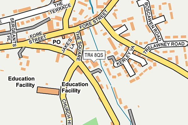 TR4 8QS map - OS OpenMap – Local (Ordnance Survey)