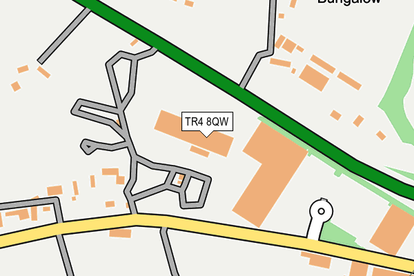TR4 8QW map - OS OpenMap – Local (Ordnance Survey)