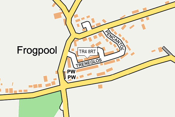 TR4 8RT map - OS OpenMap – Local (Ordnance Survey)