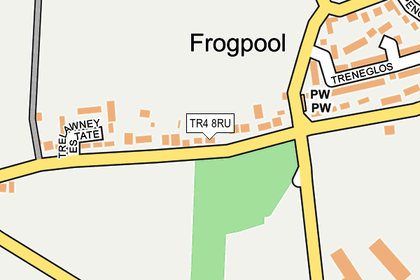 TR4 8RU map - OS OpenMap – Local (Ordnance Survey)