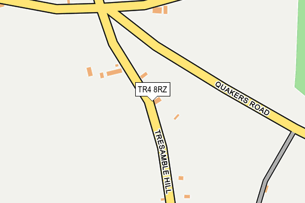 TR4 8RZ map - OS OpenMap – Local (Ordnance Survey)