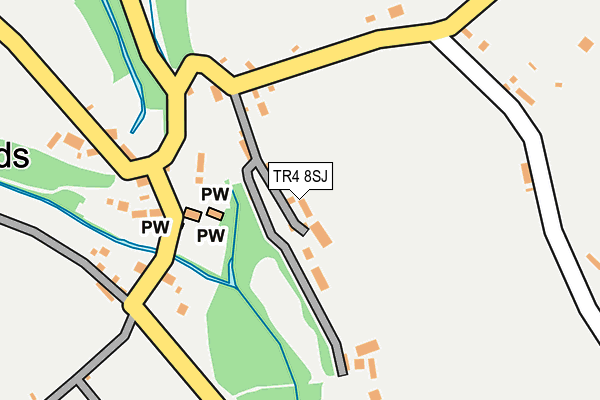 TR4 8SJ map - OS OpenMap – Local (Ordnance Survey)