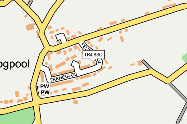 TR4 8SQ map - OS OpenMap – Local (Ordnance Survey)