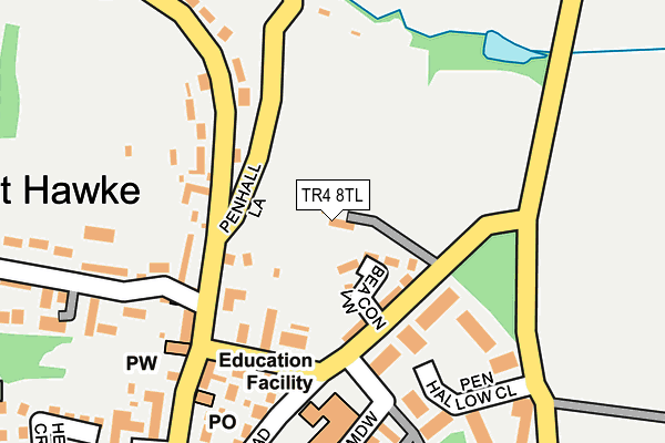 TR4 8TL map - OS OpenMap – Local (Ordnance Survey)
