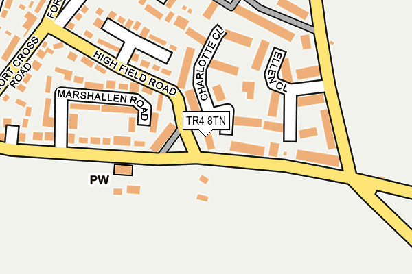 TR4 8TN map - OS OpenMap – Local (Ordnance Survey)