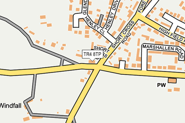 TR4 8TP map - OS OpenMap – Local (Ordnance Survey)