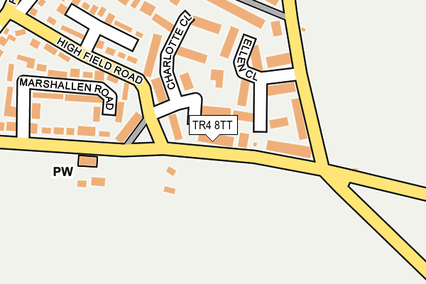 TR4 8TT map - OS OpenMap – Local (Ordnance Survey)