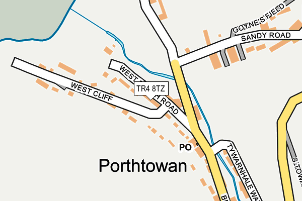 TR4 8TZ map - OS OpenMap – Local (Ordnance Survey)