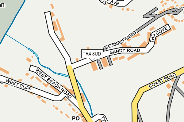 TR4 8UD map - OS OpenMap – Local (Ordnance Survey)