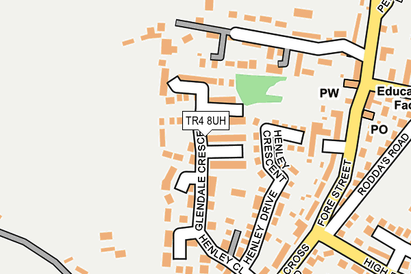 TR4 8UH map - OS OpenMap – Local (Ordnance Survey)