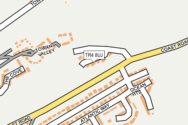 TR4 8UJ map - OS OpenMap – Local (Ordnance Survey)