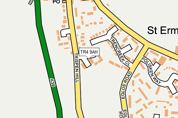 TR4 9AH map - OS OpenMap – Local (Ordnance Survey)