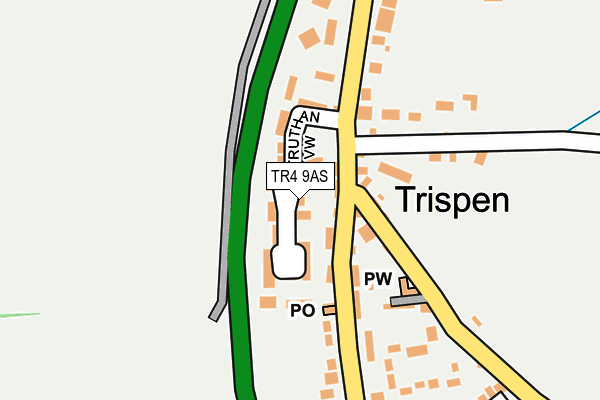 TR4 9AS map - OS OpenMap – Local (Ordnance Survey)