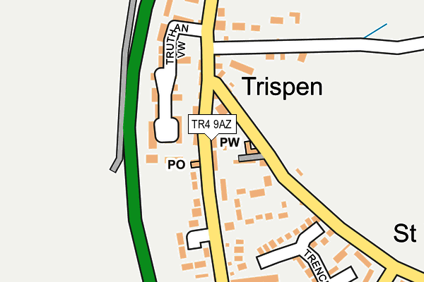 TR4 9AZ map - OS OpenMap – Local (Ordnance Survey)