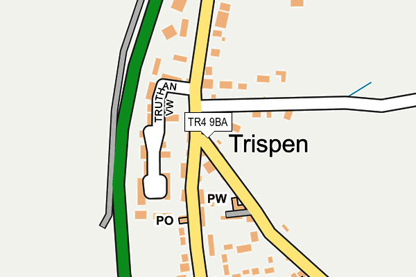 TR4 9BA map - OS OpenMap – Local (Ordnance Survey)