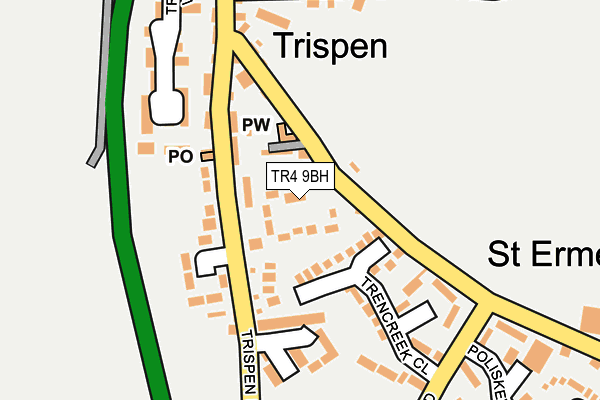 TR4 9BH map - OS OpenMap – Local (Ordnance Survey)