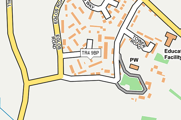 TR4 9BP map - OS OpenMap – Local (Ordnance Survey)