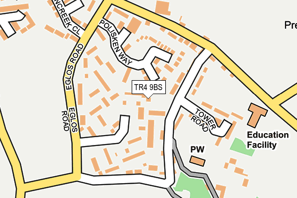 TR4 9BS map - OS OpenMap – Local (Ordnance Survey)