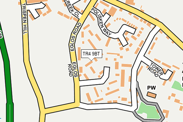 TR4 9BT map - OS OpenMap – Local (Ordnance Survey)