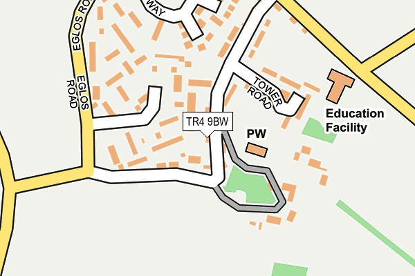 TR4 9BW map - OS OpenMap – Local (Ordnance Survey)
