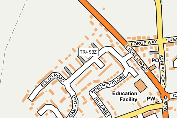 TR4 9BZ map - OS OpenMap – Local (Ordnance Survey)