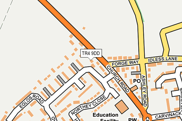 TR4 9DD map - OS OpenMap – Local (Ordnance Survey)