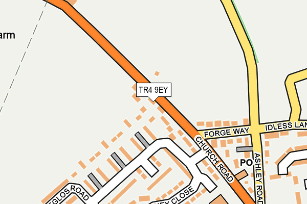 TR4 9EY map - OS OpenMap – Local (Ordnance Survey)