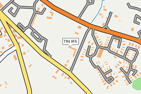 TR4 9FA map - OS OpenMap – Local (Ordnance Survey)