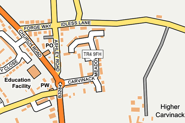 TR4 9FH map - OS OpenMap – Local (Ordnance Survey)