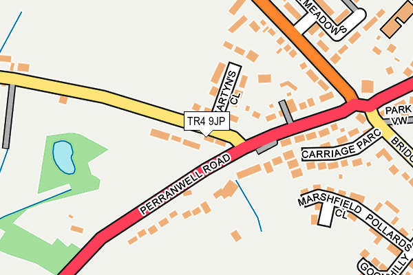 TR4 9JP map - OS OpenMap – Local (Ordnance Survey)