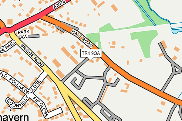 TR4 9QA map - OS OpenMap – Local (Ordnance Survey)