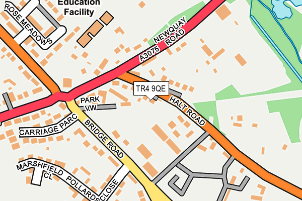 TR4 9QE map - OS OpenMap – Local (Ordnance Survey)