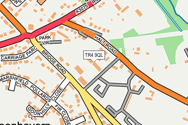 TR4 9QL map - OS OpenMap – Local (Ordnance Survey)