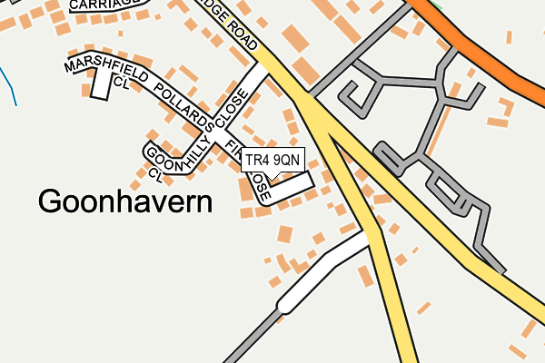 TR4 9QN map - OS OpenMap – Local (Ordnance Survey)