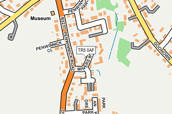 TR5 0AF map - OS OpenMap – Local (Ordnance Survey)