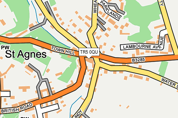 TR5 0QU map - OS OpenMap – Local (Ordnance Survey)
