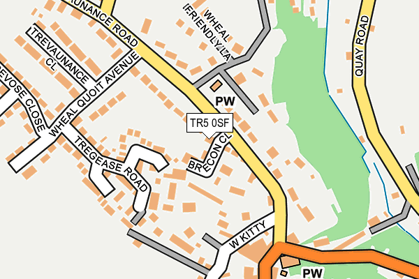 TR5 0SF map - OS OpenMap – Local (Ordnance Survey)