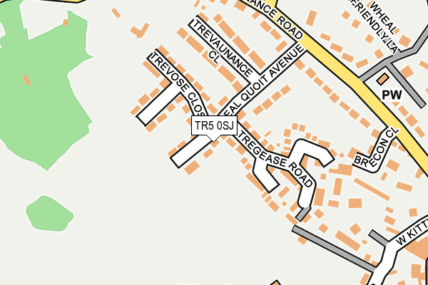 TR5 0SJ map - OS OpenMap – Local (Ordnance Survey)