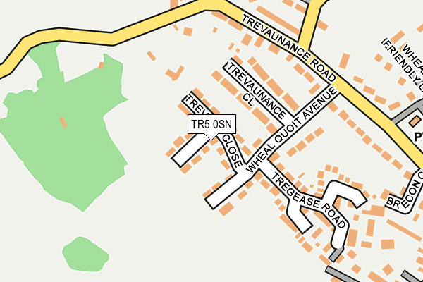 TR5 0SN map - OS OpenMap – Local (Ordnance Survey)