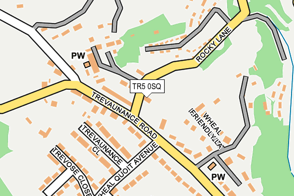 TR5 0SQ map - OS OpenMap – Local (Ordnance Survey)