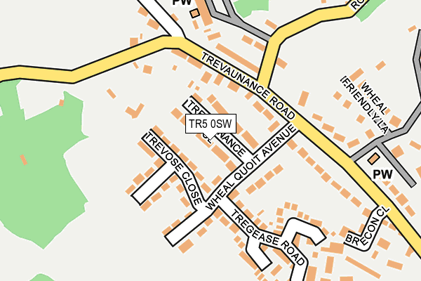 TR5 0SW map - OS OpenMap – Local (Ordnance Survey)