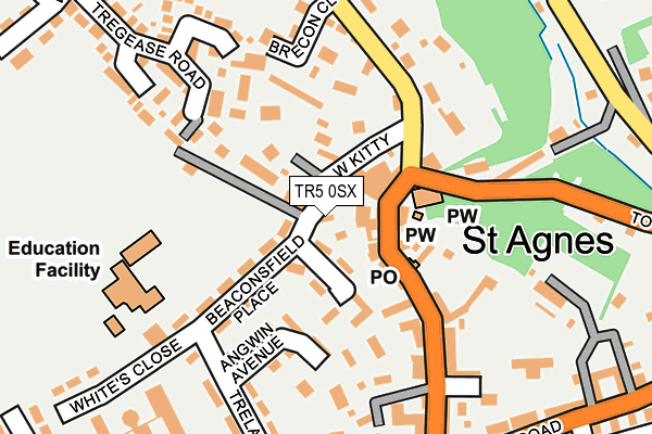 TR5 0SX map - OS OpenMap – Local (Ordnance Survey)