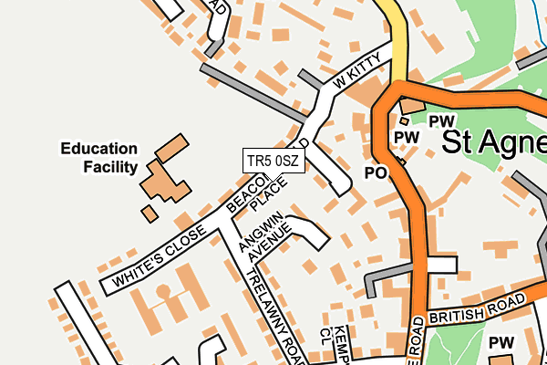 TR5 0SZ map - OS OpenMap – Local (Ordnance Survey)