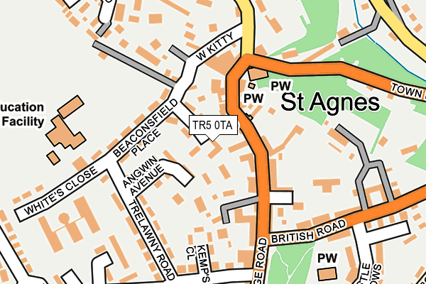 TR5 0TA map - OS OpenMap – Local (Ordnance Survey)