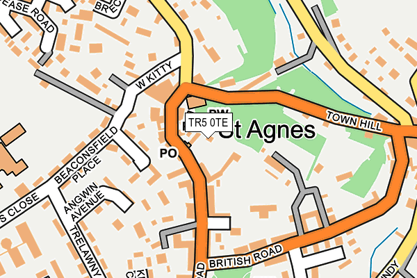 TR5 0TE map - OS OpenMap – Local (Ordnance Survey)