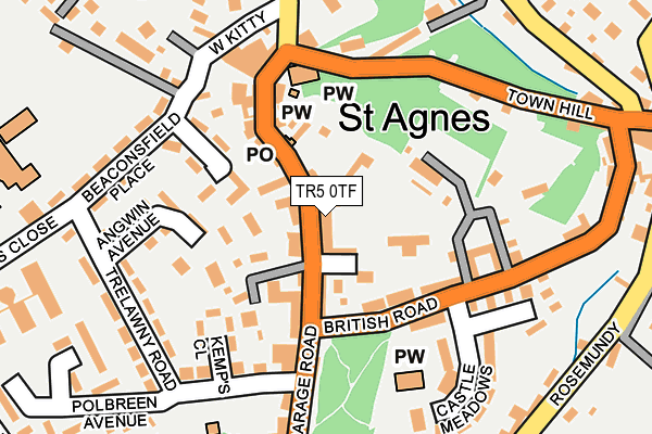 TR5 0TF map - OS OpenMap – Local (Ordnance Survey)