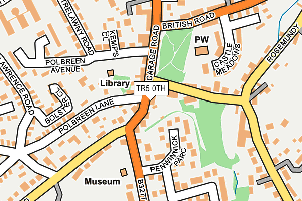 TR5 0TH map - OS OpenMap – Local (Ordnance Survey)