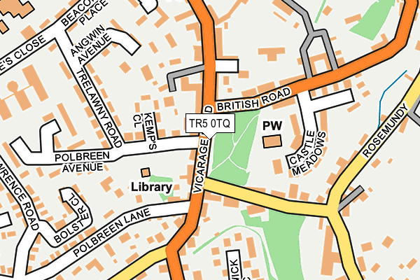 TR5 0TQ map - OS OpenMap – Local (Ordnance Survey)